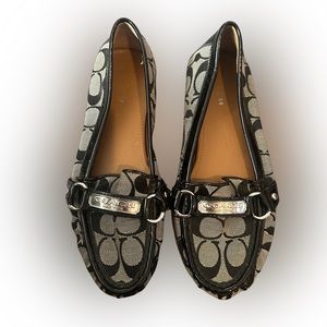 Coach black and grey loafers 7.5